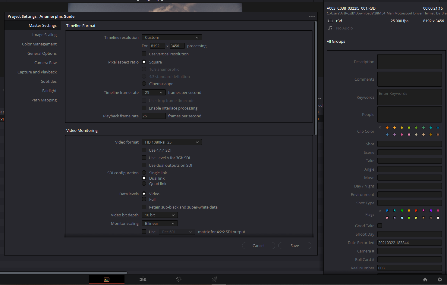 Exporting Anamorphic footage – Artlist